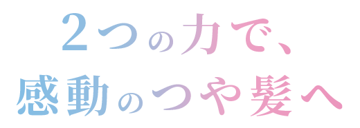 2つの力で、感動のつや髪へ