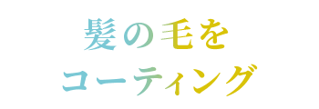 髪の毛をコーティング