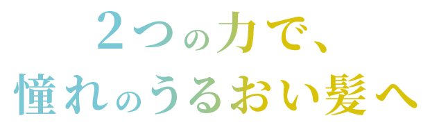 2つの力で、感動のつや髪へ